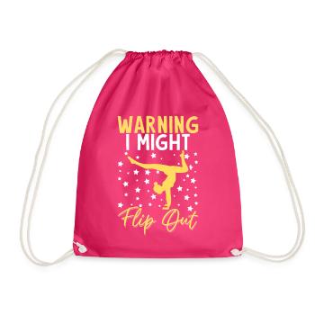 Warnung ich könnte ausflippen Cheerleader - Turnbeutel - Fuchsia - Vorne