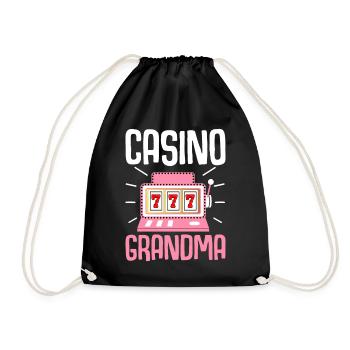 Casino Oma Spielautomat Casino Lover - Turnbeutel - Schwarz - Vorne