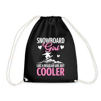 snowboard snowboarder snowboard fille mais plus cool - Sac de sport léger - noir - Devant
