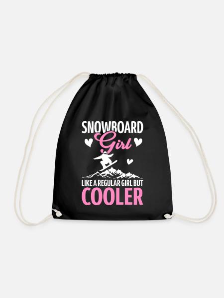 Snowboarding Snowboarder Snowboard Girl But Cooler - Turnbeutel - Schwarz