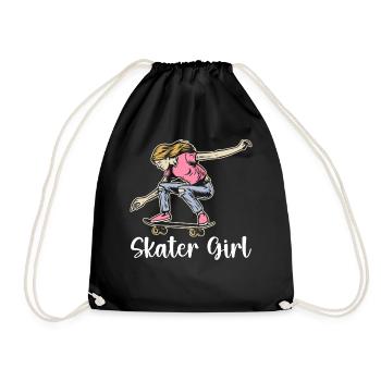skateur fille skateboard skateur fille - Sac de sport léger - noir - Devant