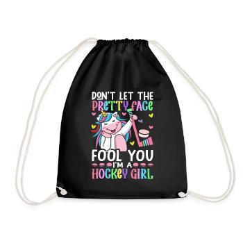 Ne vous laissez pas tromper par son joli visage - Sac de sport léger - noir - Devant