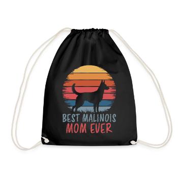 Belgian Shepherd Saying Malinois Gift - Drawstring Bag - black - Front
