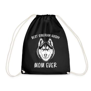 Siberian Husky Spruch Siberian Huskies Geschenk - Turnbeutel - Schwarz - Vorne
