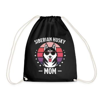 Siberian Husky Spruch Siberian Huskies Geschenk - Turnbeutel - Schwarz - Vorne