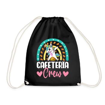 Cafeteria Crew Lunch Lady Illustration for - Drawstring Bag - black - Front