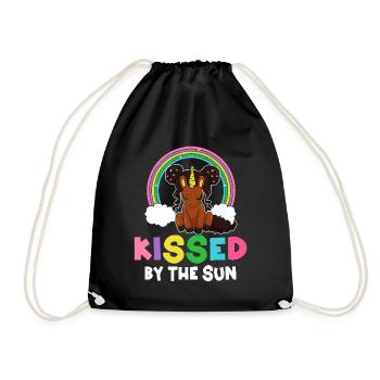 Melanin Black History Brown Skin Kissed By The Sun - Drawstring Bag - black - Front