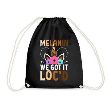 Mélanine Nous l’avons localisé Peau brune Noir Afro - Sac de sport léger - noir - Devant