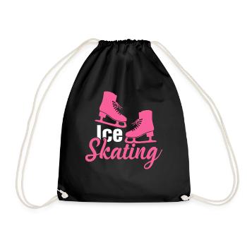 skating skating Figure skating - Drawstring Bag - black - Front