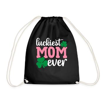 La maman irlandaise de la Saint-Patrick est la plus heureuse - Sac de sport léger - noir - Devant