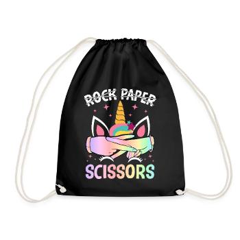 Drôle Lesbienne Pride LGBTQ Rock Papier Ciseaux - Sac de sport léger - noir - Devant