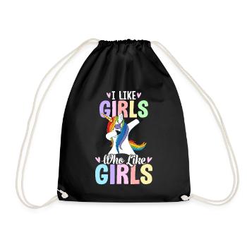 J’aime les filles qui aiment les filles comme la fierté lesbienne - Sac de sport léger - noir - Devant