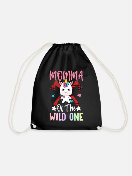 Momma Of Wild One 1 Jahr alt Arborist Geburtstag - Turnbeutel - Schwarz