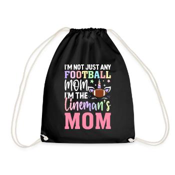Not just any football mother, but the - Drawstring Bag - black - Front