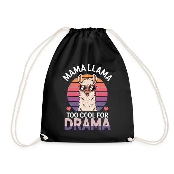 Lama Spruch Alpaka Lamas Lustiges Lama Geschenk - Turnbeutel - Schwarz - Vorne