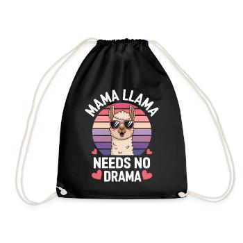 Lama Spruch Alpaka Lamas Lustiges Lama Geschenk - Turnbeutel - Schwarz - Vorne