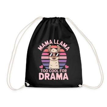 Lama Spruch Alpaka Lamas Lustiges Lama Geschenk - Turnbeutel - Schwarz - Vorne