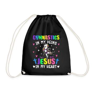 La gymnastique dans mes veines Turner Cartwheel Jesus - Sac de sport léger - noir - Devant