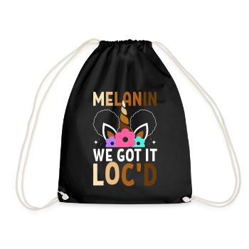 Mélanine Nous l’avons localisé Peau brune Noir Afro - Sac de sport léger - noir - Devant
