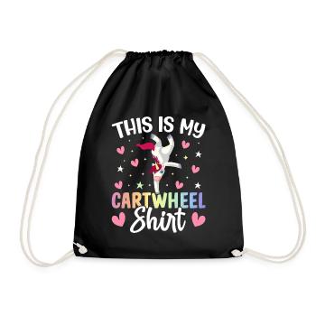 C’est ma chemise de roue de gymnastique fille gymnaste - Sac de sport léger - noir - Devant