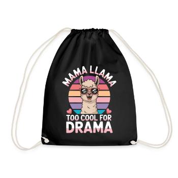 Lama Spruch Alpaka Lamas Lustiges Lama Geschenk - Turnbeutel - Schwarz - Vorne