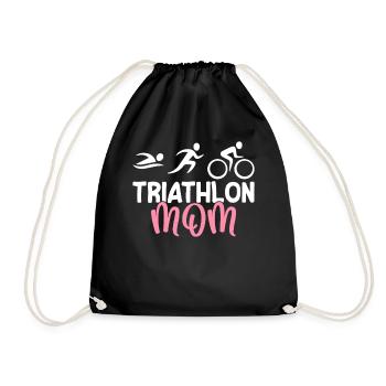 Triathlon Mom Triathletes Tri-Athletes - Drawstring Bag - black - Front