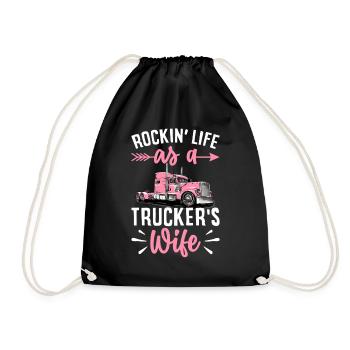 Une vie rock en tant que femme de camionneur - Sac de sport léger - noir - Devant