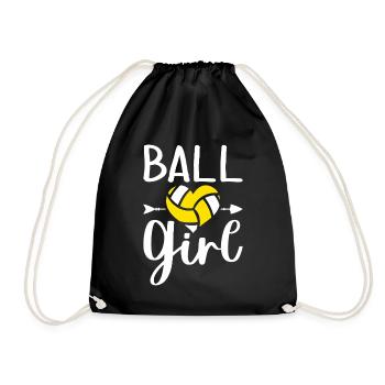 Ball Girl Volleyball Player - Drawstring Bag - black - Front