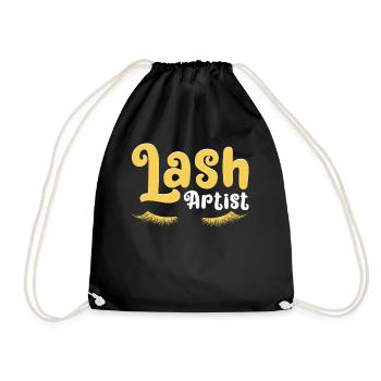 Eyelash Artist Eyelash Lover - Drawstring Bag - black - Front