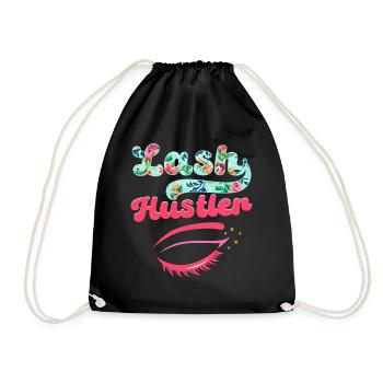 Last Hustler Eyelash Artist Eyelash Lover - Drawstring Bag - black - Front