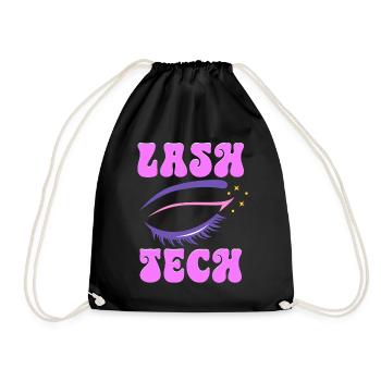 Eyelash Artist Lash Tech - Drawstring Bag - black - Front