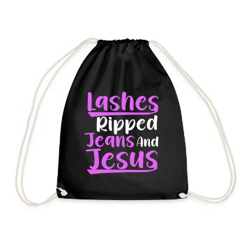 Eyelash Artist Eyelash Lover Eyelashes - Drawstring Bag - black - Front