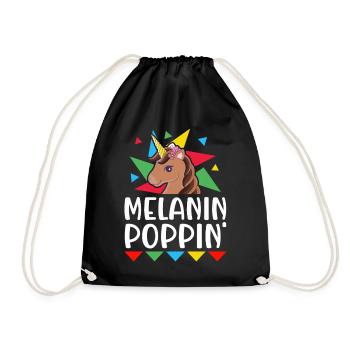 Mélanine Poppin Peau Brun Noir Histoire - Sac de sport léger - noir - Devant
