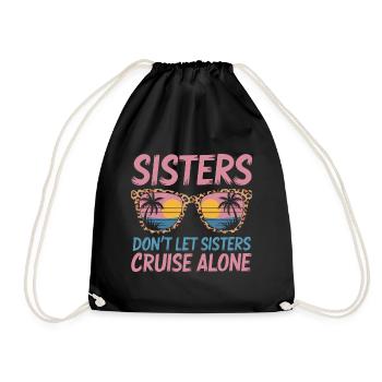 Cruise Saying Travel Ship Cruise Gift - Drawstring Bag - black - Front