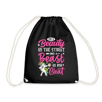 Softball Girl Beauty In The Street And Beast In My - Drawstring Bag - black - Front