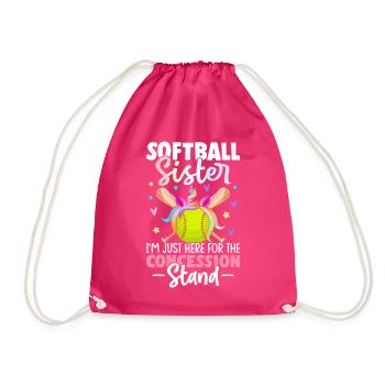 Sœur de softball pour le stand de concession - Sac de sport léger - fuchsia - Devant