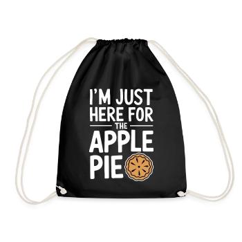 Apple Pie Saying Funny Apple Pie Gift - Drawstring Bag - black - Front