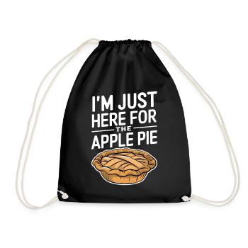 Apple Pie Saying Funny Apple Pie Gift - Drawstring Bag - black - Front