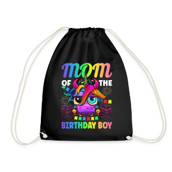 Mom Of The Birthday Boy Monster Truck Truck Lover - Turnbeutel - Schwarz - Vorne