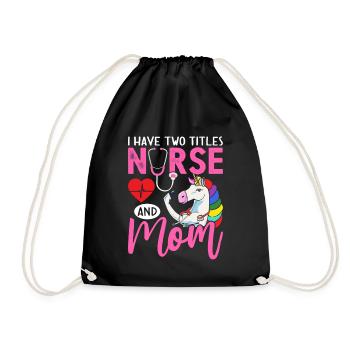 J’ai deux titres Infirmière et Maman Infirmière Maman - Sac de sport léger - noir - Devant