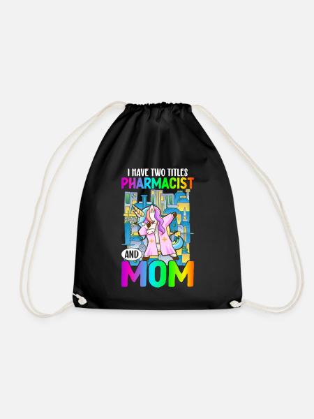 Pharmacist and mother Pharmacist Pharmacist - Drawstring Bag - black
