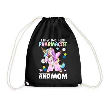 Pharmacist and mother Pharmacist Pharmacist - Drawstring Bag - black - Front