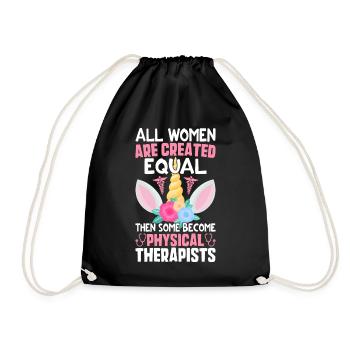 Some become physiotherapists Physiotherapy PT - Drawstring Bag - black - Front