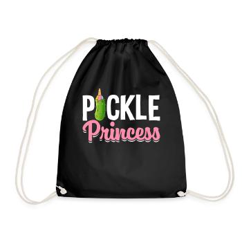 Pickle Princess Pickle Girl Gurkengrafik für - Turnbeutel - Schwarz - Vorne