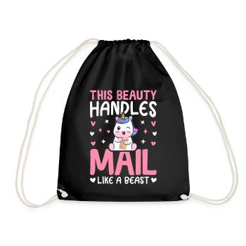 La Belle Manipule Le Courrier Comme Une Bête Fille Du Service Postal - Sac de sport léger - noir - Devant