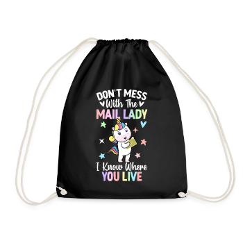 Ne plaisantez pas avec la postière Fille du service postal - Sac de sport léger - noir - Devant