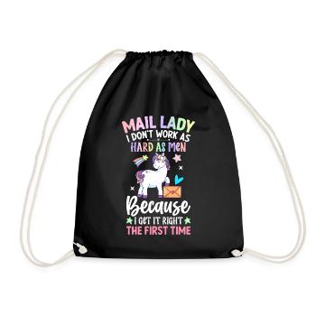 Factrice, je ne travaille pas aussi dur que les hommes Service postal - Sac de sport léger - noir - Devant