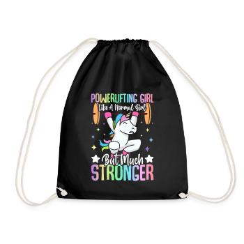 Powerlifting Girl Like Normal Girl Powerlifter - Turnbeutel - Schwarz - Vorne