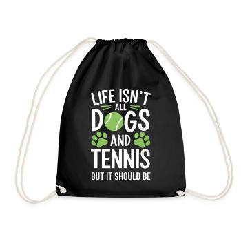 Tennis Dire Chiens Drôle Tennis Cadeau - Sac de sport léger - noir - Devant