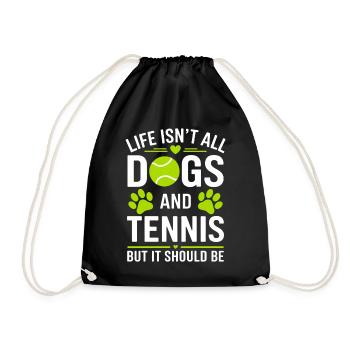 Tennis Dire Chiens Drôle Tennis Cadeau - Sac de sport léger - noir - Devant